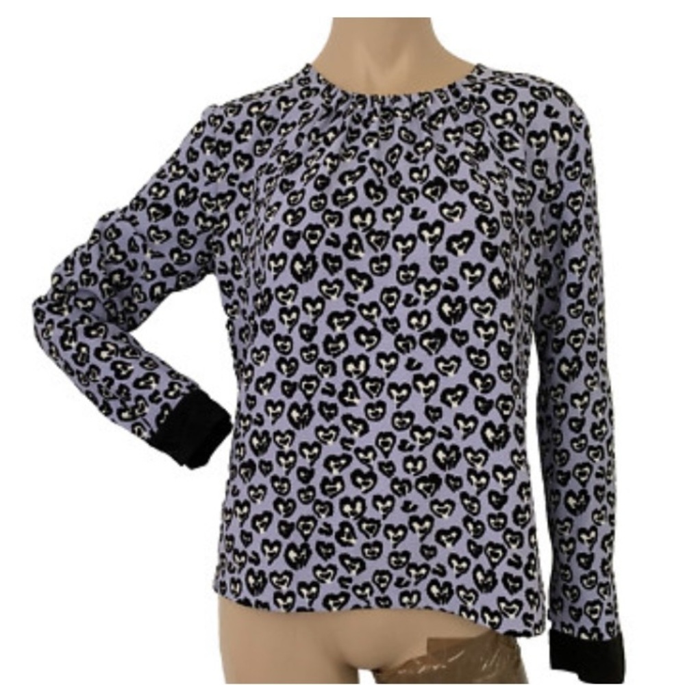 SANDRO Paris Heart Pattern Blouse